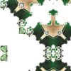 Eva · Emerald Green and White Diamond Fabric