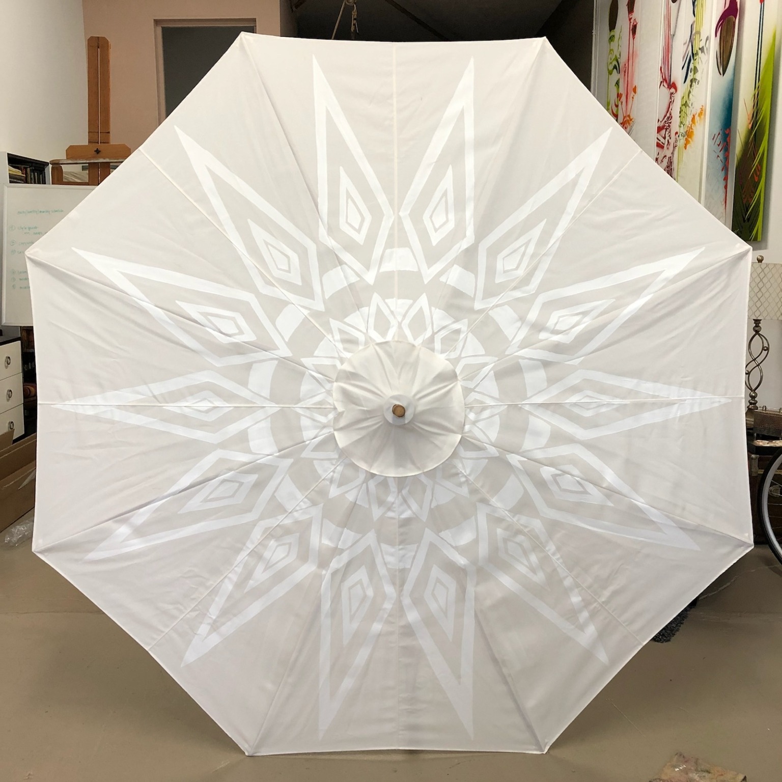Hand Painted Patio Umbrellas Pearl and Maude