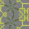 Arachne is a yellow and gray home decor pattern. This lattice inspired design vibrates with life.