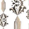 detail of Charlie Charcoal Brown White floral Stripe pattern Pearl and Maude