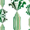 Green and White Striped Wallpaper with Flowers · Charlie