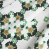 Eva · Emerald Green and White Diamond Fabric