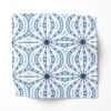 Fern-Blue-Psychedellic-Linen-Fabric-Swatch-6_Pearl-and-Maude Fern blue and white linen fabric is a contemporary take on traditional cobalt ginger jars