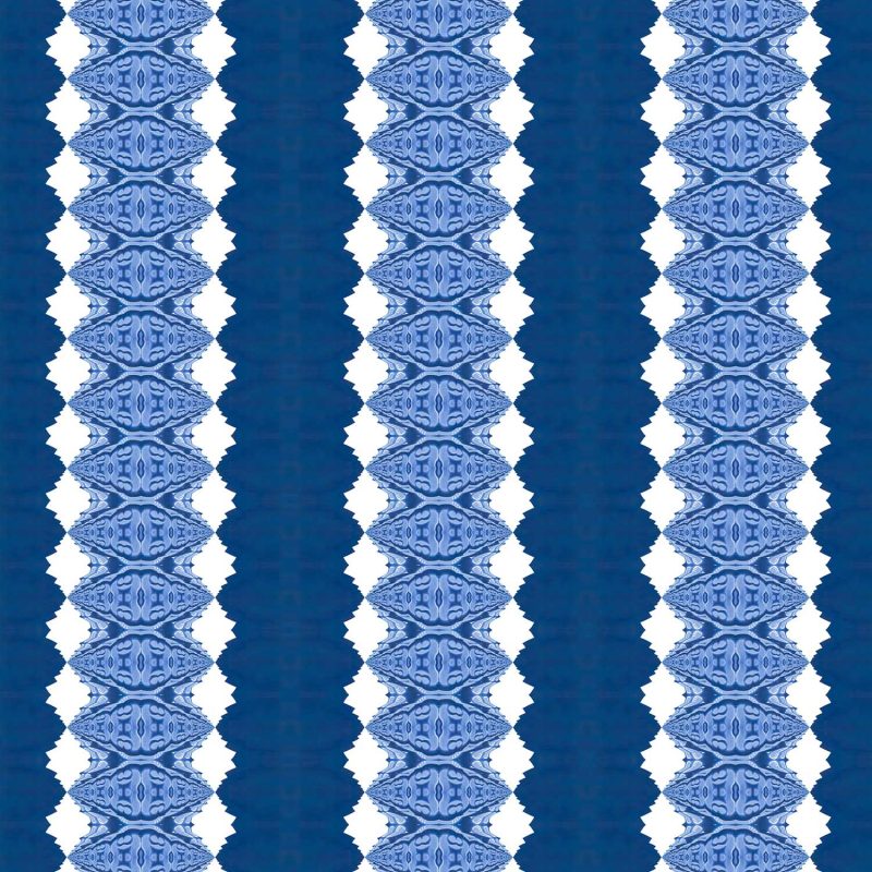 pattern of Lou navy blue stripe wallpaper
