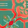 Bright Wallpaper with Teal and Coral Shapes · Mallorca