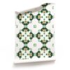Roll of green, gold and white wallpaper on non-woven vellum. Design - Eva by Pearl and Maude