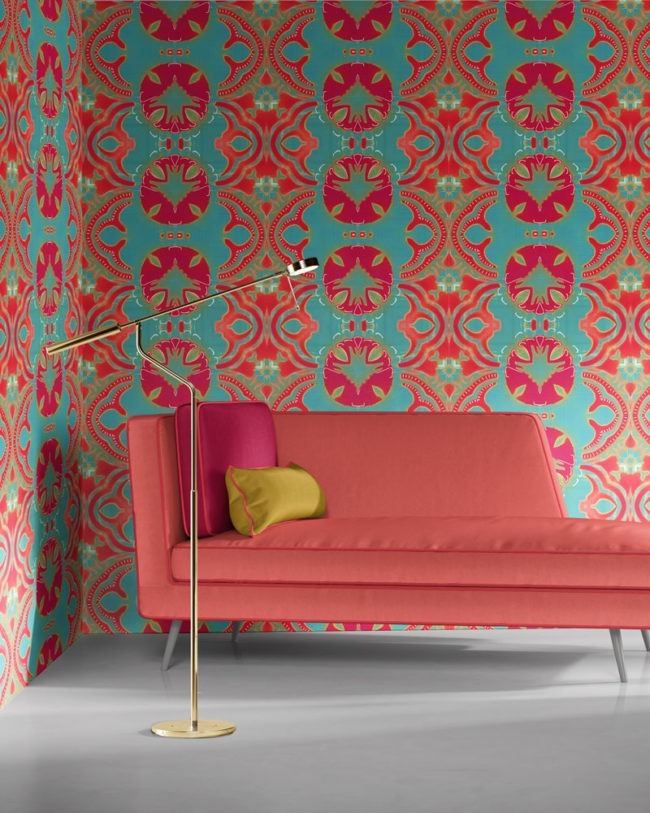 bold wallpaper for colorful summer homes