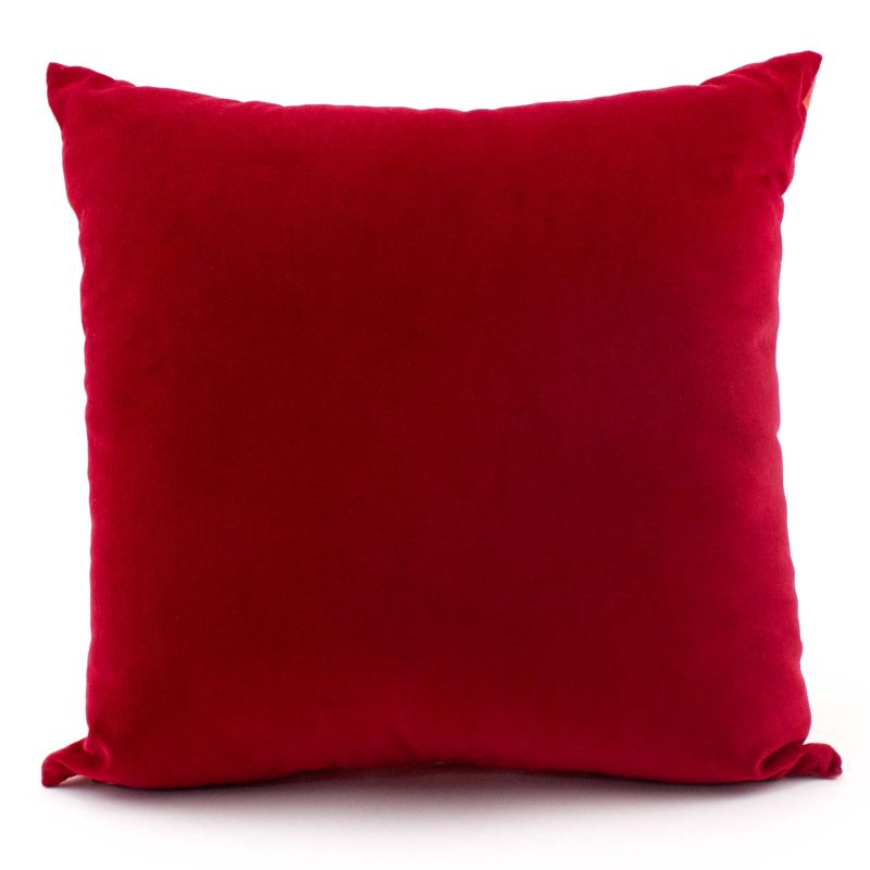 Evelyn salmon magenta pillow cover velvet back