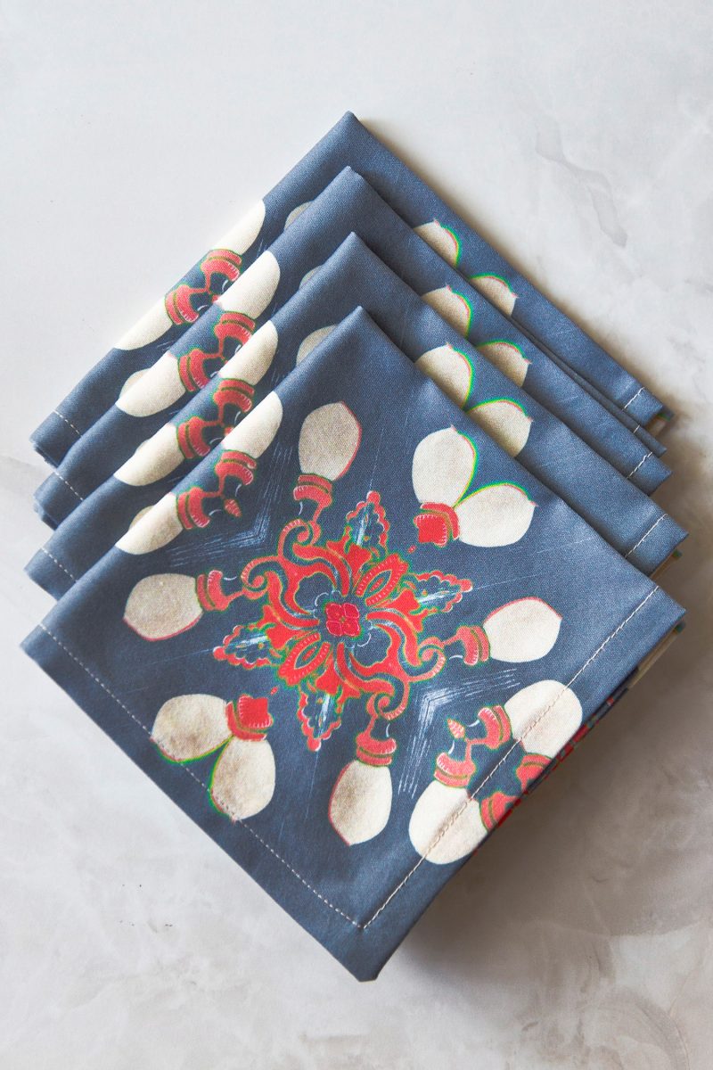 arabella fabric cocktail napkin set of four