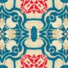 Tudor blue and gold art print