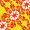 Artemis is a square, yellow and red colored floral art print. The design was inspired by combining tropical botanical design with the feathered arrows of the goddess of wild animals and vegetation.