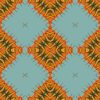 Desert Diamonds is a square, blue, orange and olive green colored art print. The design was inspired by beautiful, dusty and harsh environment of the Mojave Desert.