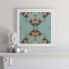 Eva-Art-Deco-Art-Pint-in-Light-Blue-and-Grey-by-Pearl-and-Maude va Art Deco Art Print in Light Blue and Grey by Pearl and Maude