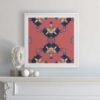 Eva-Art-Deco-Art-Pint-in-Pink-and-Blue-by-Pearl-and-Maude Eva Art Deco Art Print in Pink and Navy Blue by Pearl and Maude