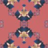 Eva-Art-Deco-Art-Print---Pink-Navy_Pearl-and-Maude Eva is a square, navy blue and pink art print. The design was inspired by Art Deco architecture.