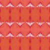 A coral, pink and orange art print of architectural details.