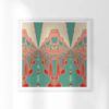 Itzel Ornate Art Print - Turquoise Coral