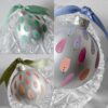 Country-Set A set of three hand painted christmas ornaments in a country inspired, pastel color palette