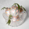 earthen hearth hand painted christmas ornament with brush strokes of warm earthy hues