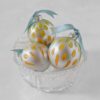 More Bubbles hand painted Christmas Tree Ornaments are vibrant playful decorations in yellow