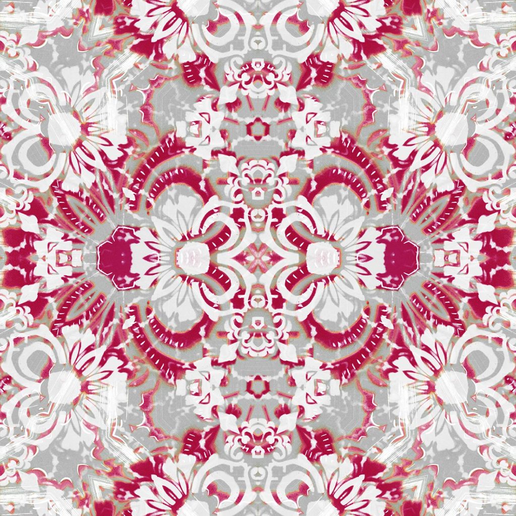 Carmen Floral Art Print in Berry Pink