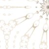 Fern Taupe White Arabesque Wallpaper by Pearl and Maude detail