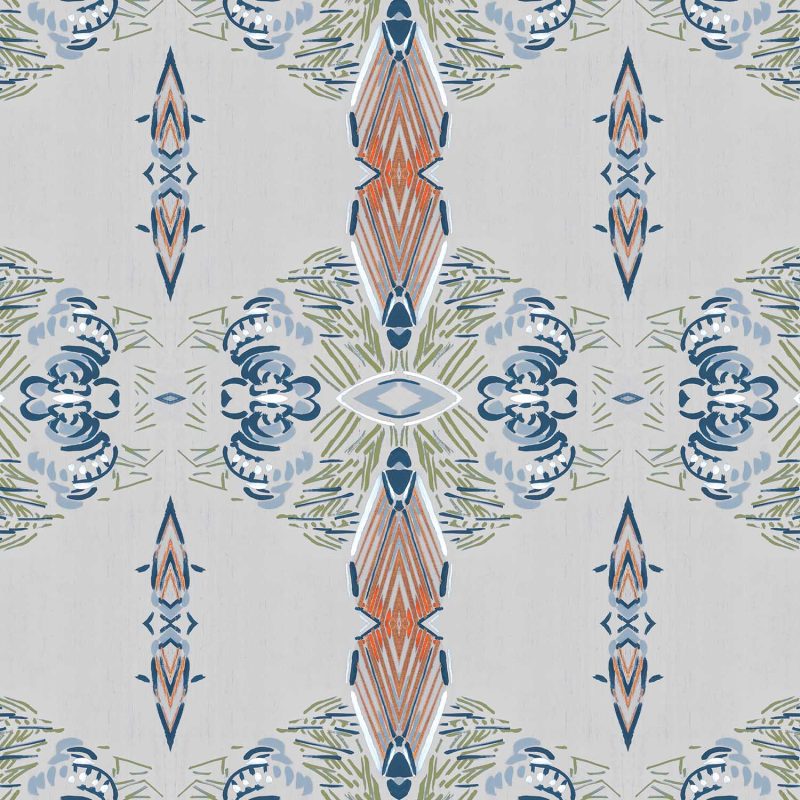 Linn grey bohemian wallpaper pattern