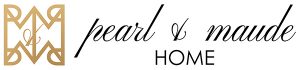 Pearl and Maude Short Horizontal Gold Logo Black Text 2_600 Pearl & Maude Wallpaper and Home Decor Logo