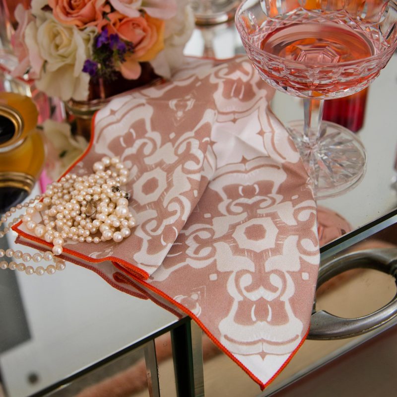 Blush Cloth Cocktail Napkins for entertaining and barware