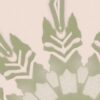 A detail swatch of Pearl & Maude's tropical botanical wallpaper in light clay pink and grey
