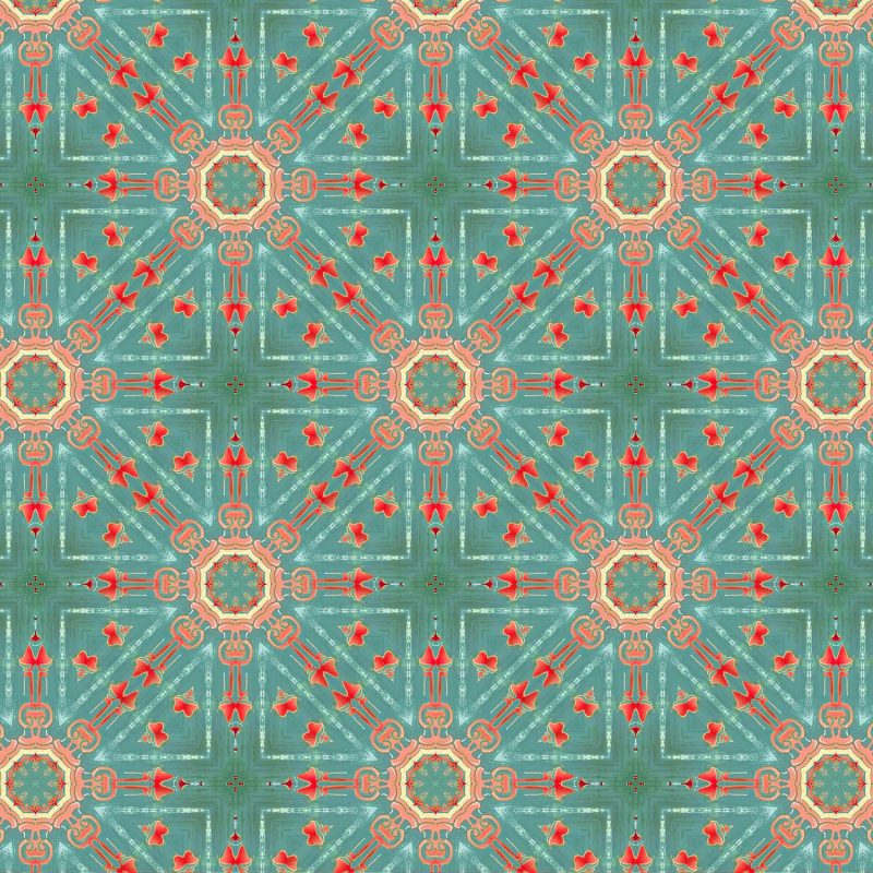 Beaufort Spanish Medallion sunburst wallpaper pattern
