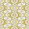Pearl & Maude's abstract floral Carmen wallpaper in daisy yellow and grey