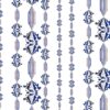 Charlie blue and white striped floral fabric by pearl and maude