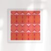Evelyn Striped Art Print - Salmon Orange