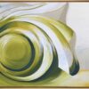 Furl-No-2---Architectural-Detail-Painting-by-Teale-Hatheway_framed_2_2000px Furl No 2 - Architectural Detail painting in green, white, yellow acrylic and gold leaf, by Teale Hatheway - framed