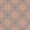 Repeat pattern of our Beaufort Sunburst Pattern in the Boardwalk colorway of brown and magenta.