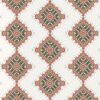 repeat of Desert Diamonds abstract wallpaper and fabric pattern showing cream and apricot colors in the Dust Storm colorway.