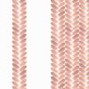Detail of Perigrene striped wallpaper and fabric showing the braided pattern and light colors of the Dawn colorway.