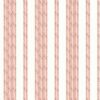 Repeat pattern of Perigrene striped wallpaper and fabric showing the braided pattern and light colors of the Dawn colorway.