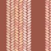 Detail of Perigrene striped wallpaper and fabric showing the braided pattern and warm natural colors of the Saltillo colorway.