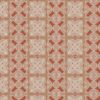 the repeat pattern of Ruguru geometric tile pattern in rust red and beige for fabric and wallpaper by pearl and maude