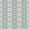 the repeat pattern of Ruguru geometric tile pattern in blue and beige for fabric and wallpaper by pearl and maude