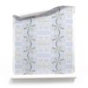 Roll of light blue chinoiserie wallpaper... silver blue and cream colored trellis chinoiserie artisan wallpaper. Design - Arachne by Pearl and Maude. Roll of pastel blue chinoiserie wallpaper with a trellis pattern. Design - Arachne by Pearl and Maude