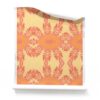 Artemis-Yellow-Orange-Floral-Pattern-Bright-Wallpaper-Roll_clay-coated_Pearl-and-Maude-2000px Roll of yellow tropical wallpaper with orange floral patterns on a butter yellow background, perfect for cheerful interiors.