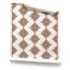 a roll of Desert Diamonds Cream Wallpaper with Peach Abstract Pattern. medium scale repeat