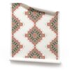Desert Diamonds Geometric Wallpaper in Cream and Orange - an Apricot Diamond Patterned Wallpaper in a dramatic large scale is a pretty, abstract wallcovering. A roll of Desert Diamonds Cream Wallpaper with Peach Abstract Pattern. large scale repeat