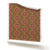 Desert Diamonds Saddle Medium Abstract Diamond Pattern Moody brown Wallpaper_clay coated_Pearl and Maude A roll of Desert Diamonds dark brown wallpaper with abstract pattern. Medium scale repeat for this dark, moody wallpaper on our classic paper wallpaper