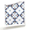 Roll of Eva - sapphire blue art deco wallpaper - blue, gold and white diamond pattern. Design - Eva by Pearl and Maude