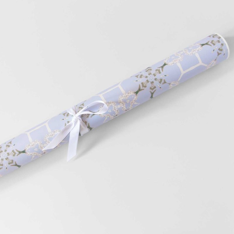 Arachne periwinkle chinoiserie gift wrap roll
