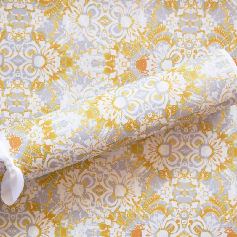 beautiful Carmen yellow floral gift wrapping paper